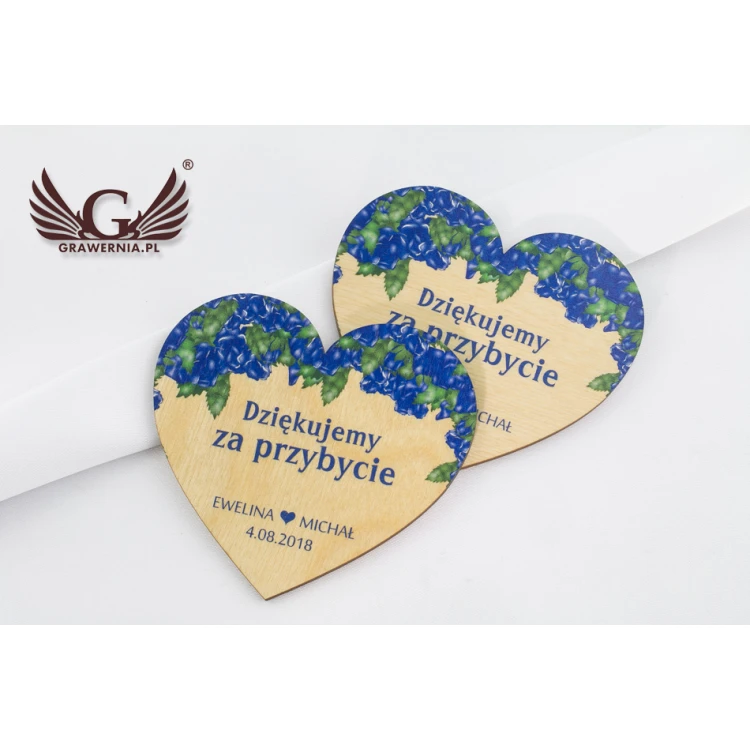 Wooden Magnets - Thank You for Guests - Colorful UV Print - MGN014