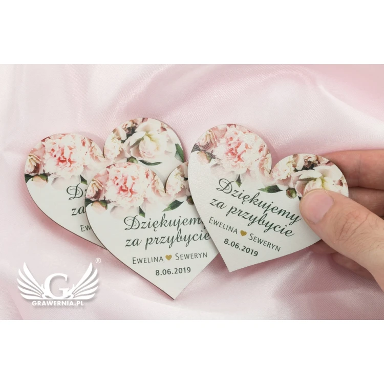 Wooden Magnets - Thank You for Guests - Colorful UV Print - MGN015