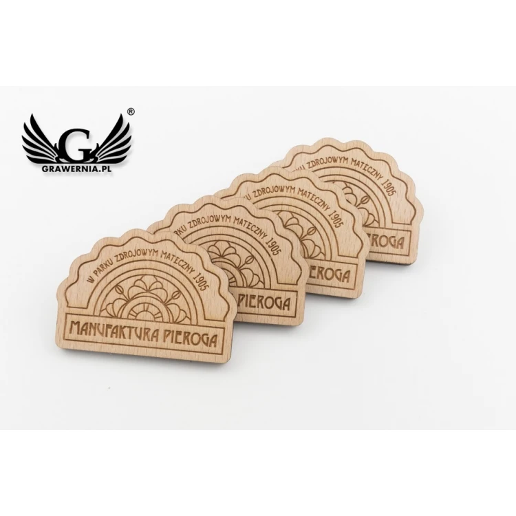 Wooden magnets with custom engraving