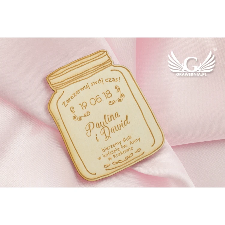 Wooden Magnets Reserve Time - Laser Engraved - MGN002