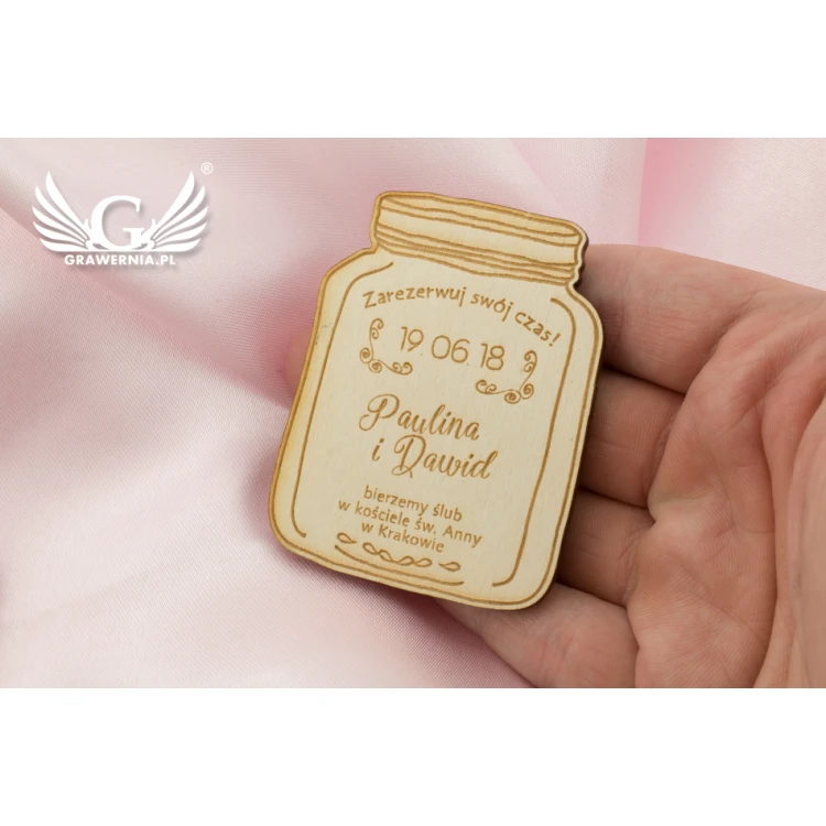 Wooden Magnets Reserve Time - Laser Engraved - MGN002