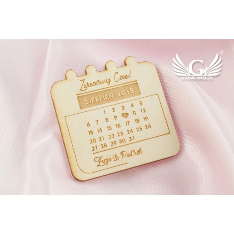 Wooden Magnets Reserve Time - Laser Engraved - MGN004