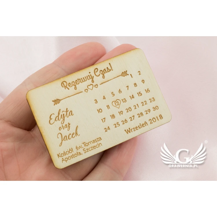 Wooden Magnets Reserve Time - Laser Engraved - MGN005