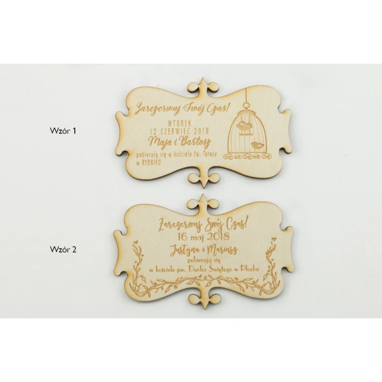 Wooden Magnets Reserve Time - Laser Engraved - MGN006