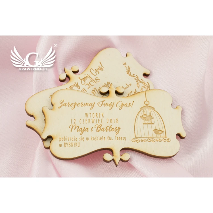 Wooden Magnets Reserve Time - Laser Engraved - MGN006