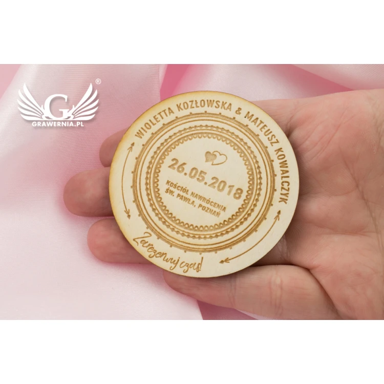 Wooden Magnets Reserve Time - Laser Engraved - MGN009