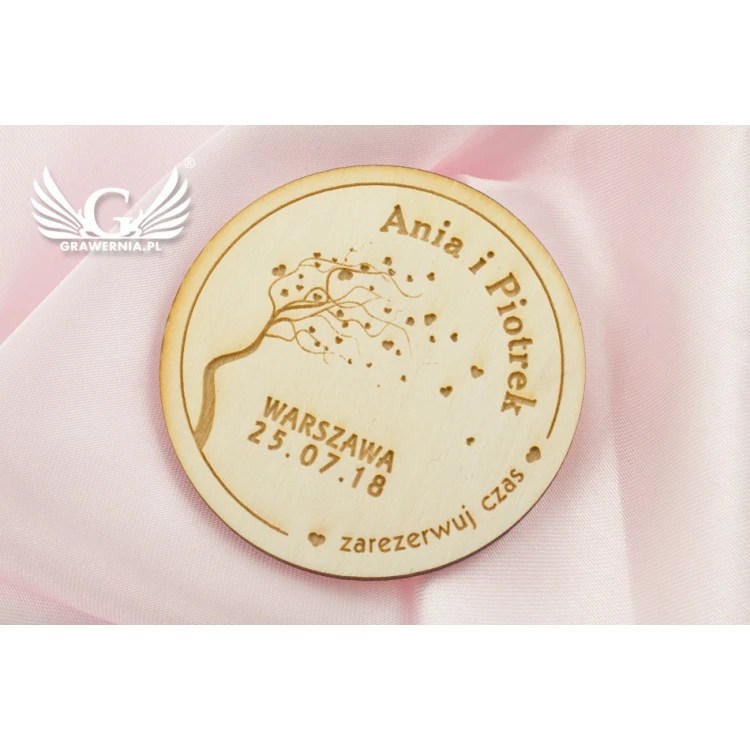 Wooden Magnets Reserve Time - Laser Engraved - MGN010