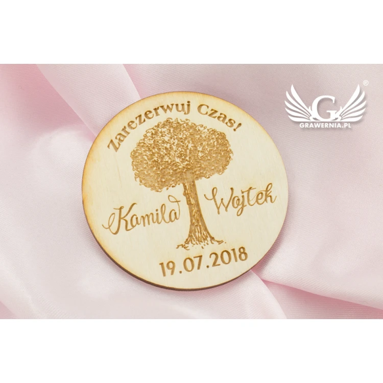 Wooden Magnets Reserve Time - Laser Engraved - MGN011