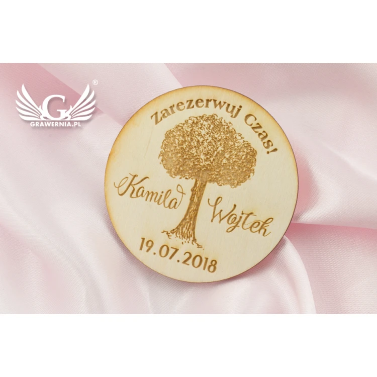 Wooden Magnets Reserve Time - Laser Engraved - MGN011