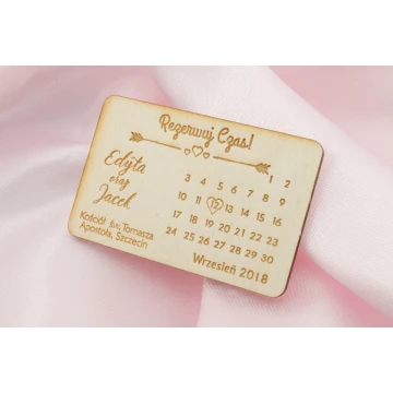 Wooden Magnets Reserve Time - Laser Engraved - MGN005