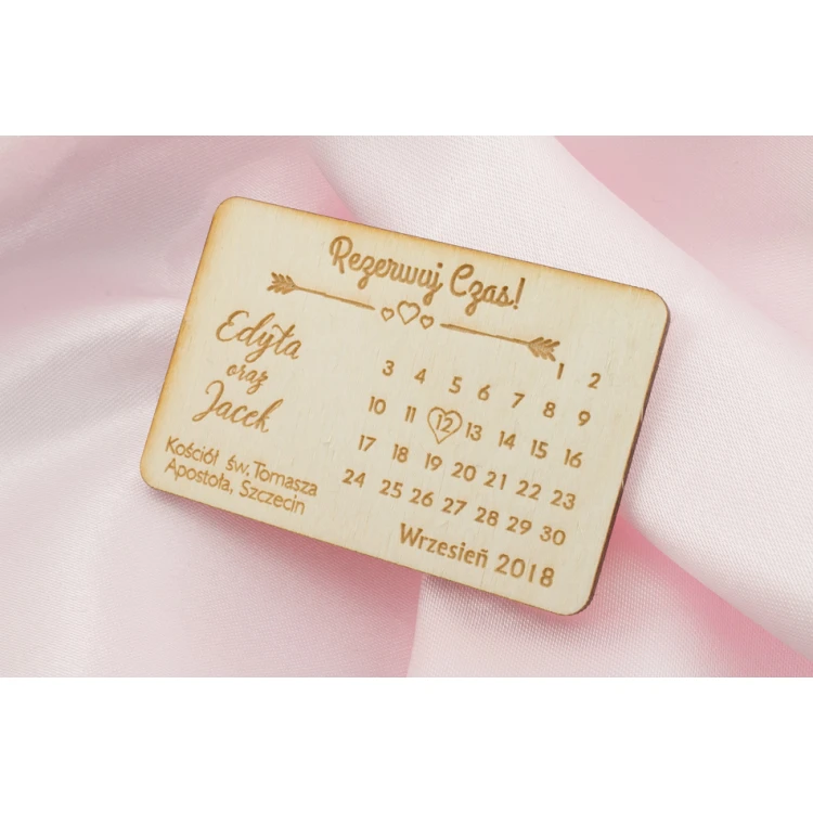 Wooden Magnets Reserve Time - Laser Engraved - MGN005