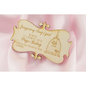 Wooden Magnets Reserve Time - Laser Engraved - MGN006
