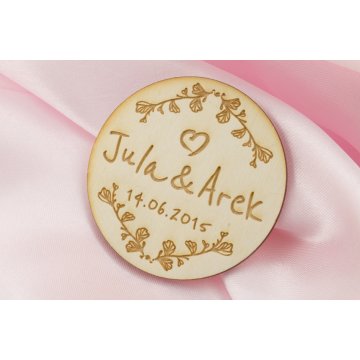 Wooden Magnets Reserve Time - Laser Engraved - MGN008