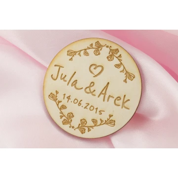 Wooden Magnets Reserve Time - Laser Engraved - MGN008