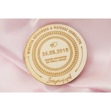 Wooden Magnets Reserve Time - Laser Engraved - MGN009