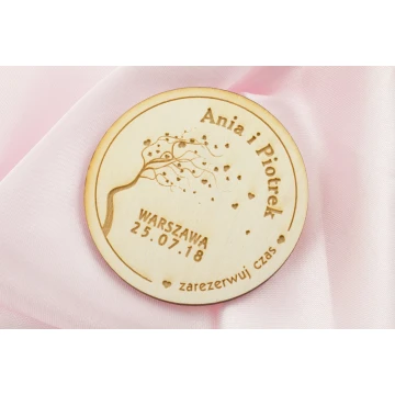 Wooden Magnets Reserve Time - Laser Engraved - MGN010