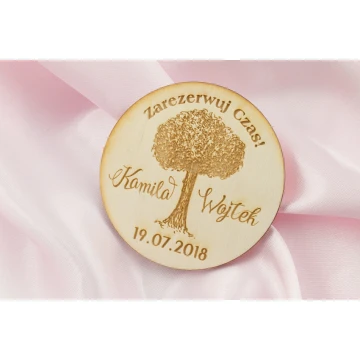 Wooden Magnets Reserve Time - Laser Engraved - MGN011
