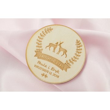Wooden Magnets Reserve Time - Laser Engraved - MGN012
