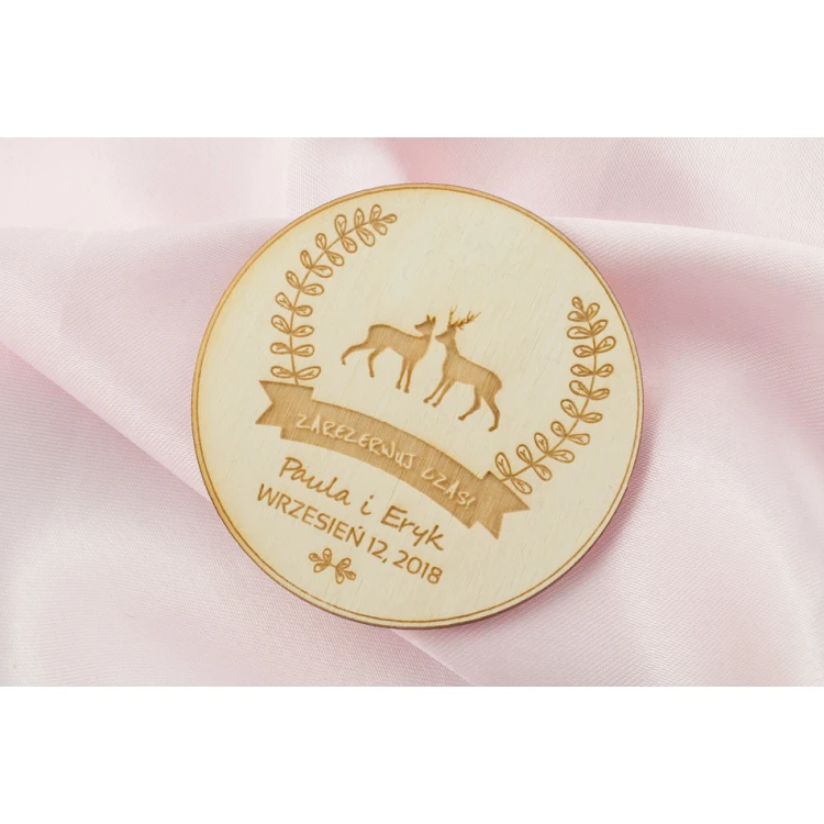 Wooden Magnets Reserve Time - Laser Engraved - MGN012