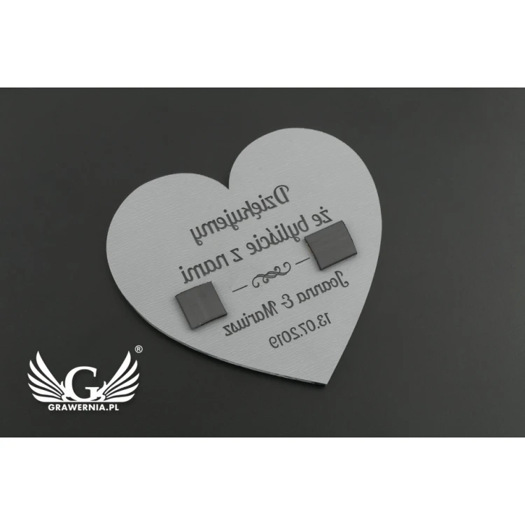 Silver Mirror Magnets - Thank You for Guests - Laser Engraved - MGN017