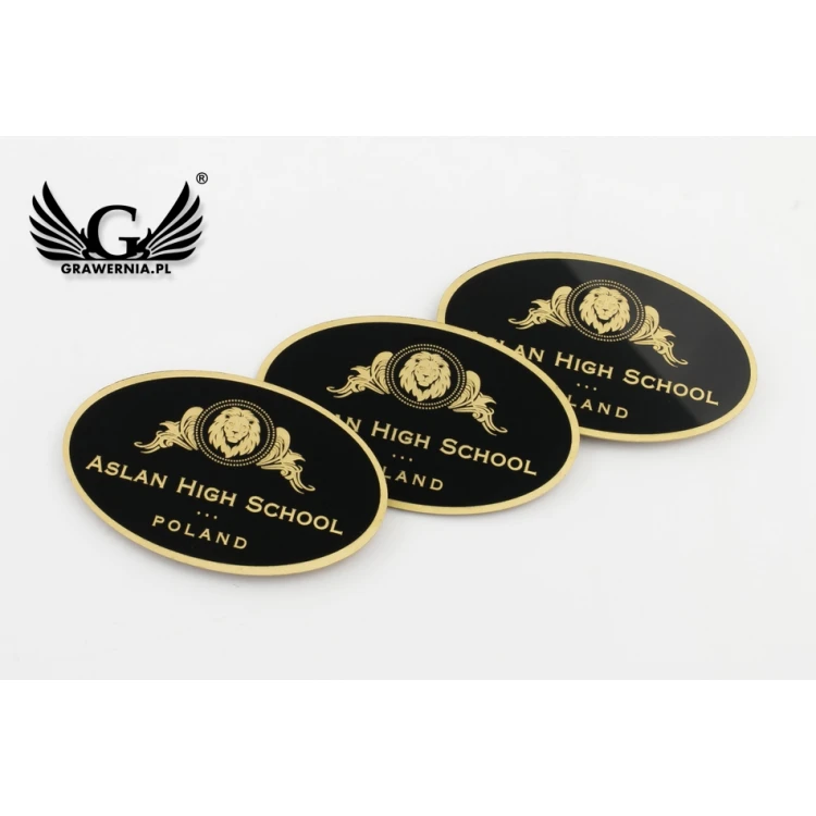 Exclusive Brass Magnets with Your Logo - dimensions: 50x30mm - PS032