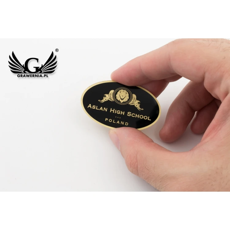 Exclusive Brass Magnets with Your Logo - dimensions: 50x30mm - PS032