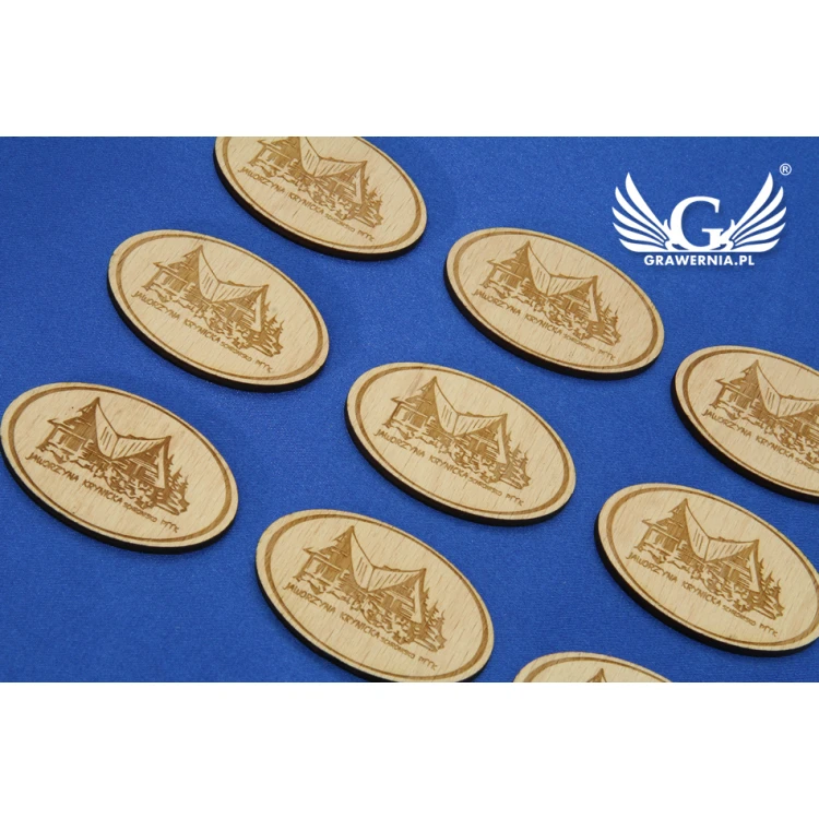 Wooden magnets with custom engraving