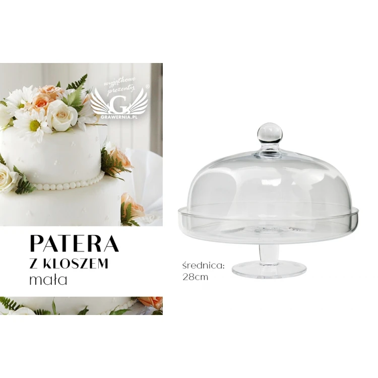 Glass Platter with Dome - Custom Engraving - PAT013