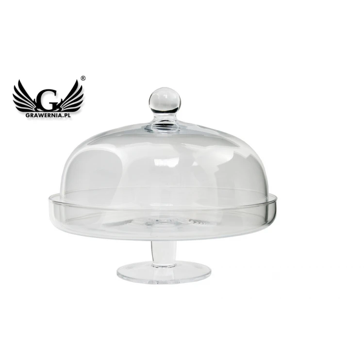 Glass Platter with Dome - Custom Engraving - PAT013