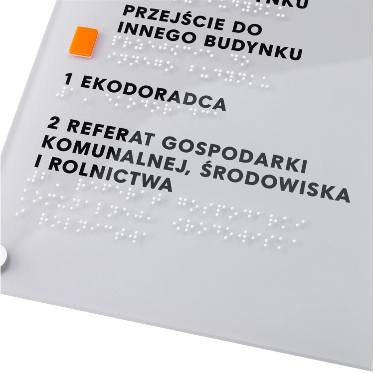 Small Tactile Map with Braille - Plexi and ADA - Size: 420x297mm - TAB534