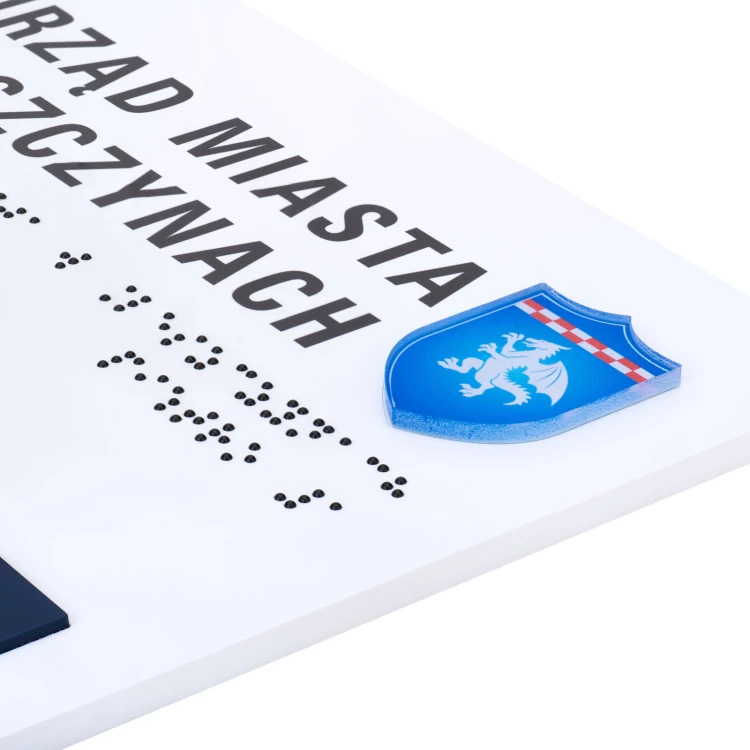 Small Tactile Map with Braille - Plexi, ADA and Laminate - Size: 445x350mm - TAB552