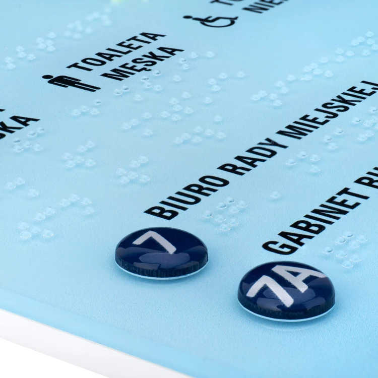 Small Tactile Map with Braille - Plexi, ADA and Laminate - Size: 445x350mm - TAB552