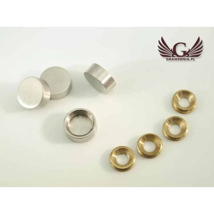 Covering Caps for Plaque and Sign Mountings - 1 pc, Steel Color