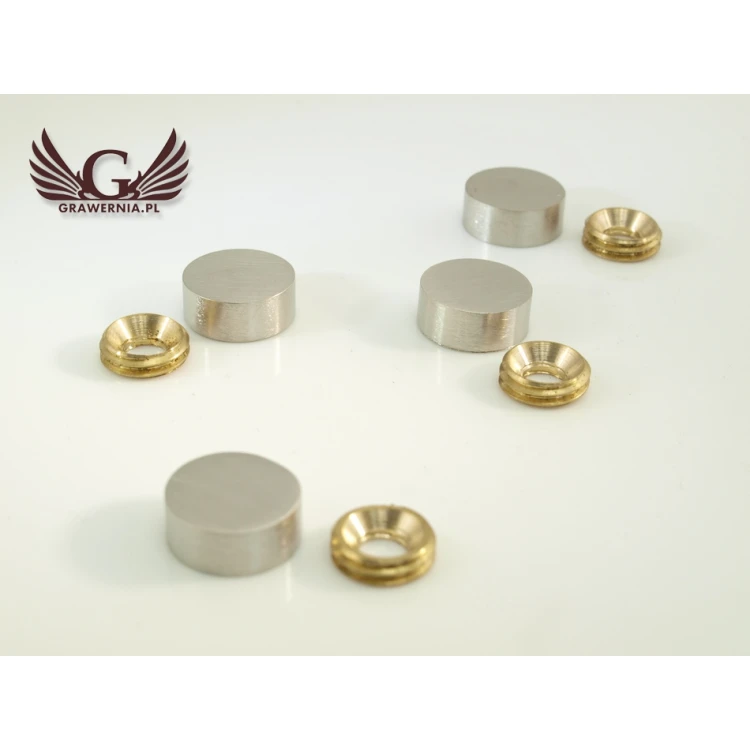 Covering Caps for Plaque and Sign Mountings - 1 pc, Steel Color