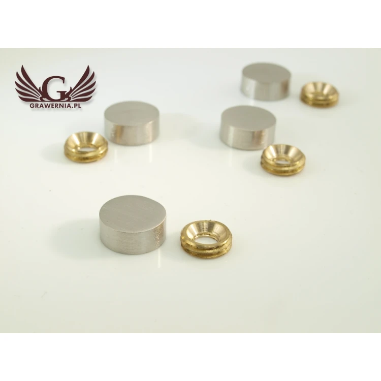 Covering Caps for Plaque and Sign Mountings - 1 pc, Steel Color