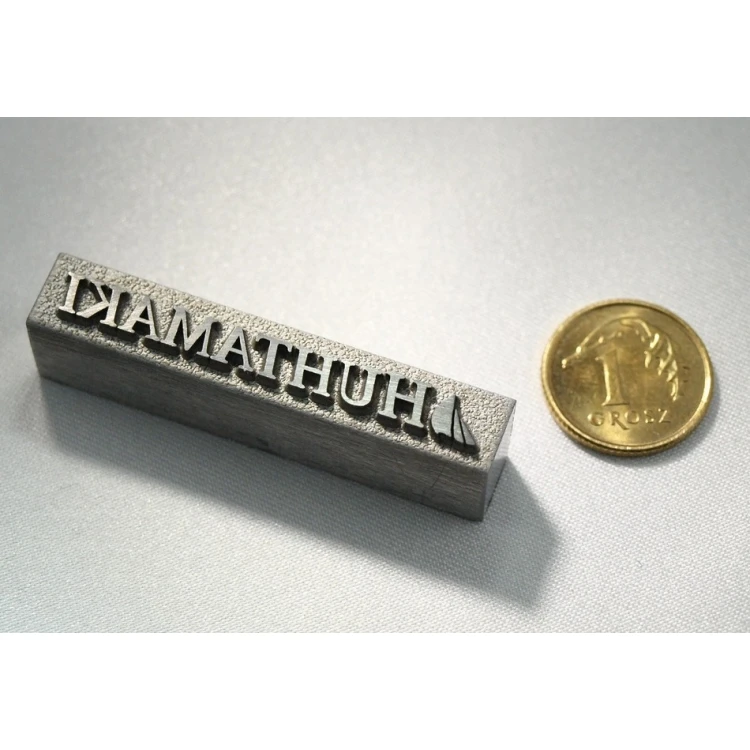 Matrix / Steel Stamp 42x7mm Engraving Depth Approximately 1mm