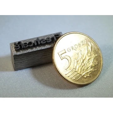 Matrix / steel stamp 16.8 x 3.5mm engraving depth about 1.3mm