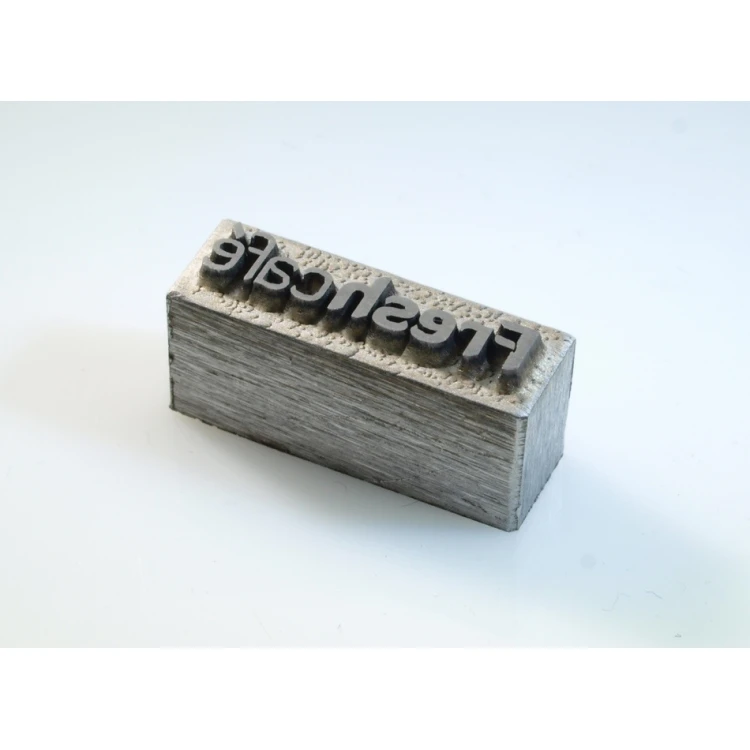 Matrix / steel stamp 16.8 x 3.5mm engraving depth about 1.3mm