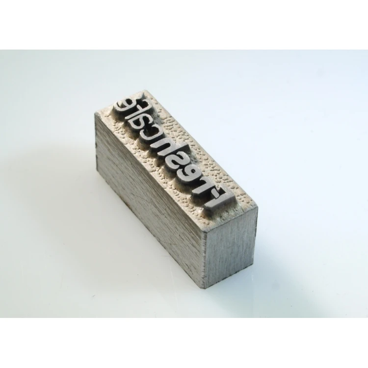 Matrix / steel stamp 16.8 x 3.5mm engraving depth about 1.3mm