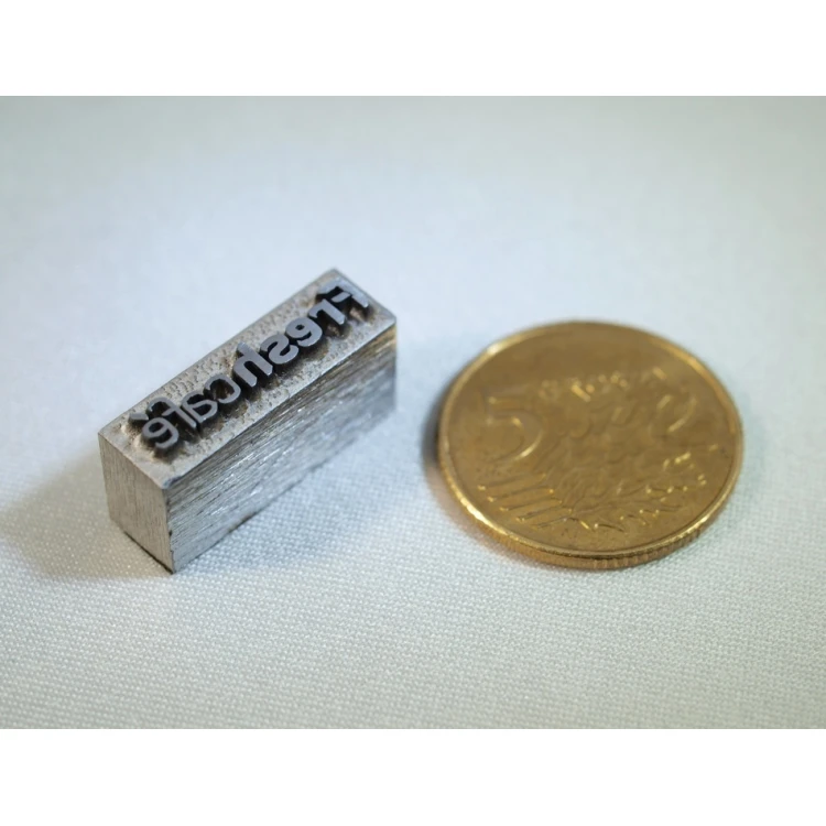 Matrix / steel stamp 16.8 x 3.5mm engraving depth about 1.3mm
