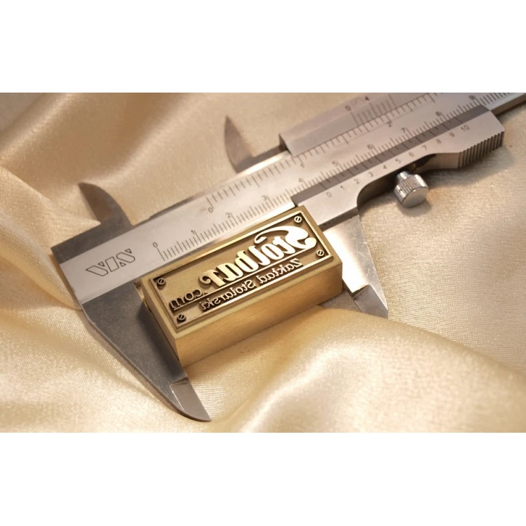 Brass Matrix / Stamp 43x19mm engraving depth about 1.5mm