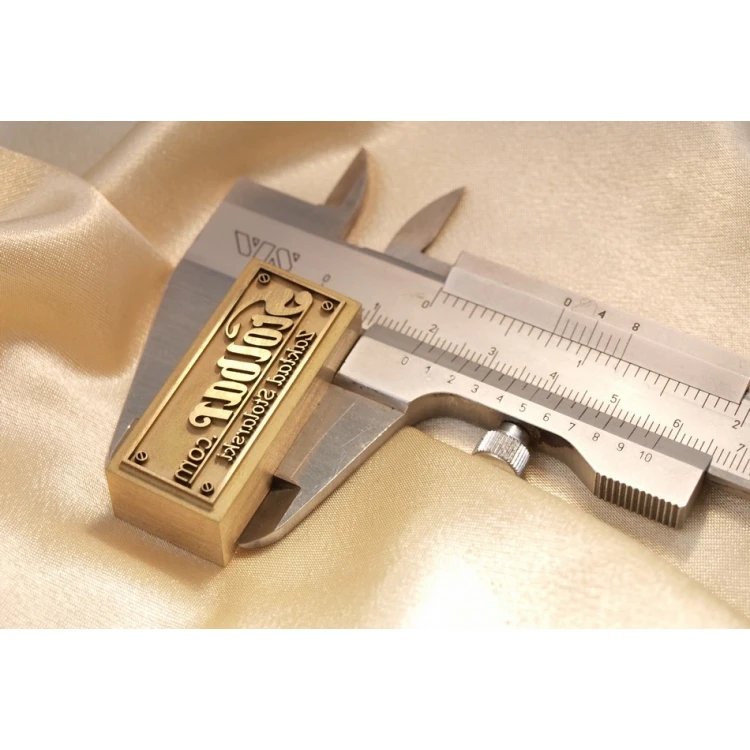 Brass Matrix / Stamp 43x19mm engraving depth about 1.5mm