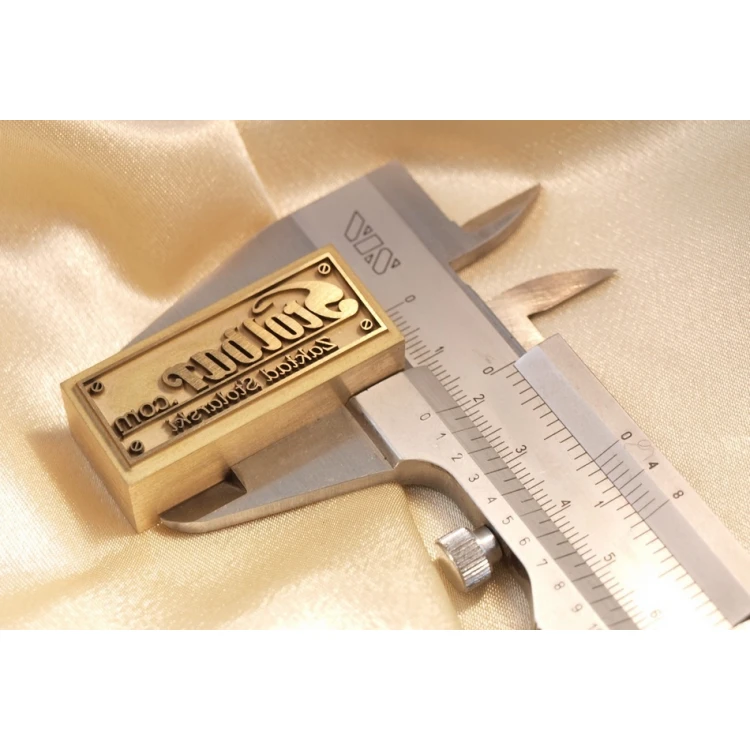 Brass Matrix / Stamp 43x19mm engraving depth about 1.5mm