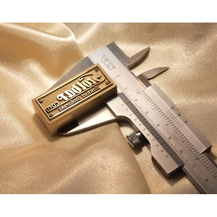 Brass Matrix / Stamp 43x19mm engraving depth about 1.5mm