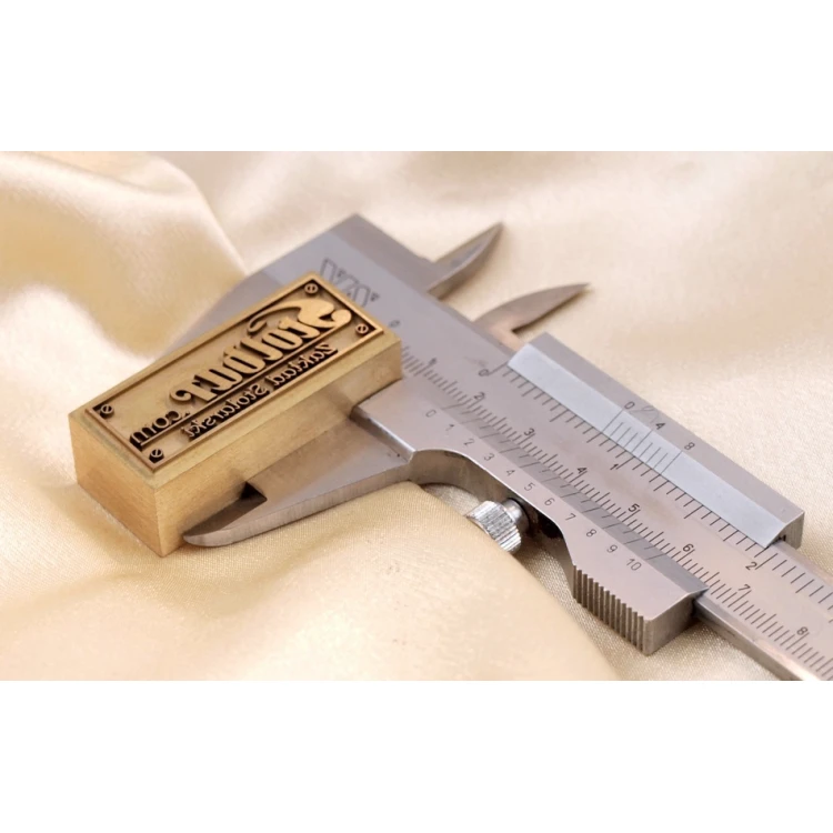 Brass Matrix / Stamp 43x19mm engraving depth about 1.5mm