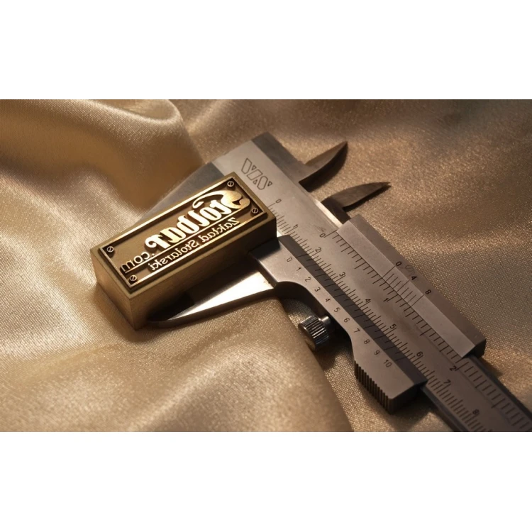 Brass Matrix / Stamp 43x19mm engraving depth about 1.5mm