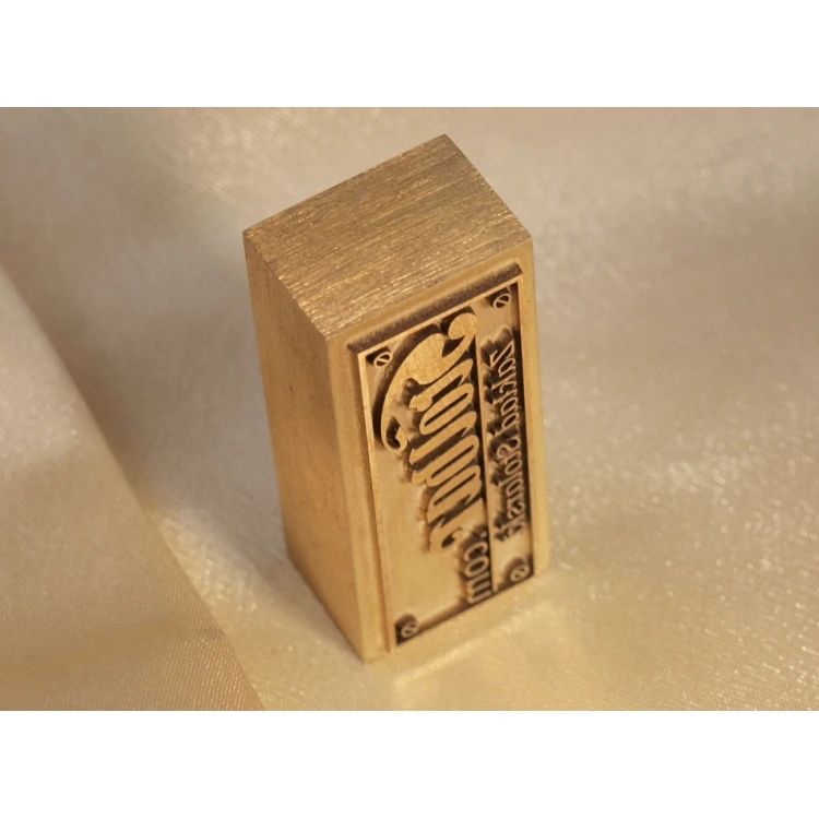 Brass Matrix / Stamp 43x19mm engraving depth about 1.5mm