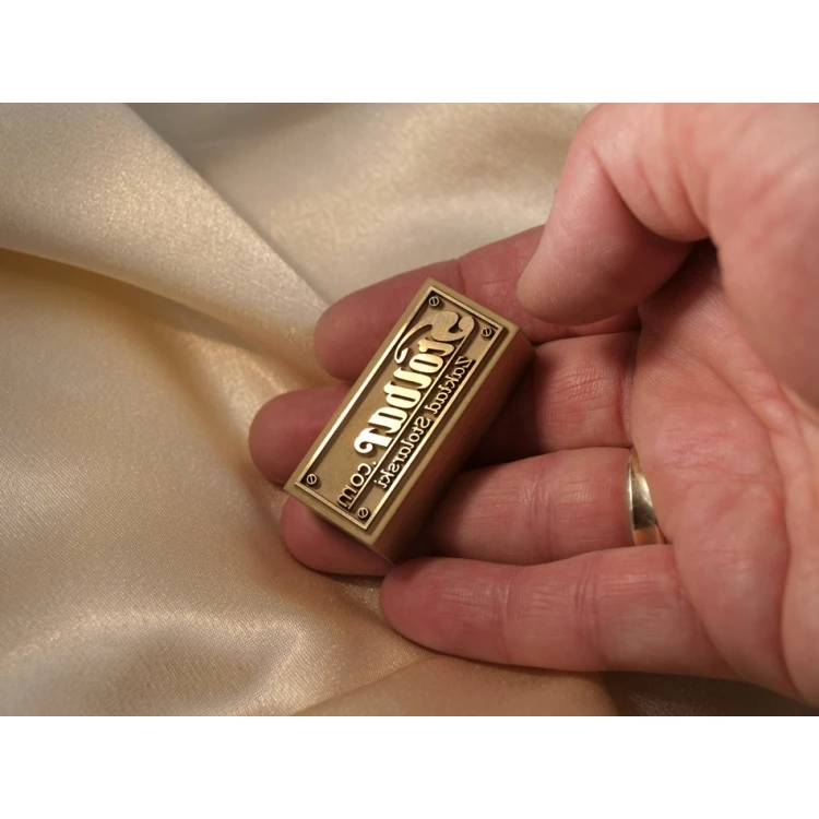 Brass Matrix / Stamp 43x19mm engraving depth about 1.5mm