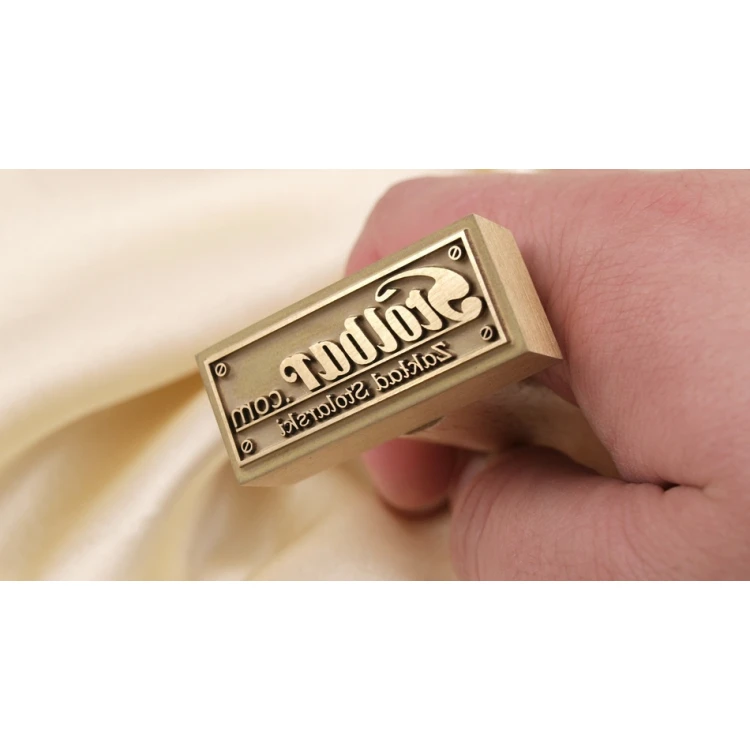 Brass Matrix / Stamp 43x19mm engraving depth about 1.5mm
