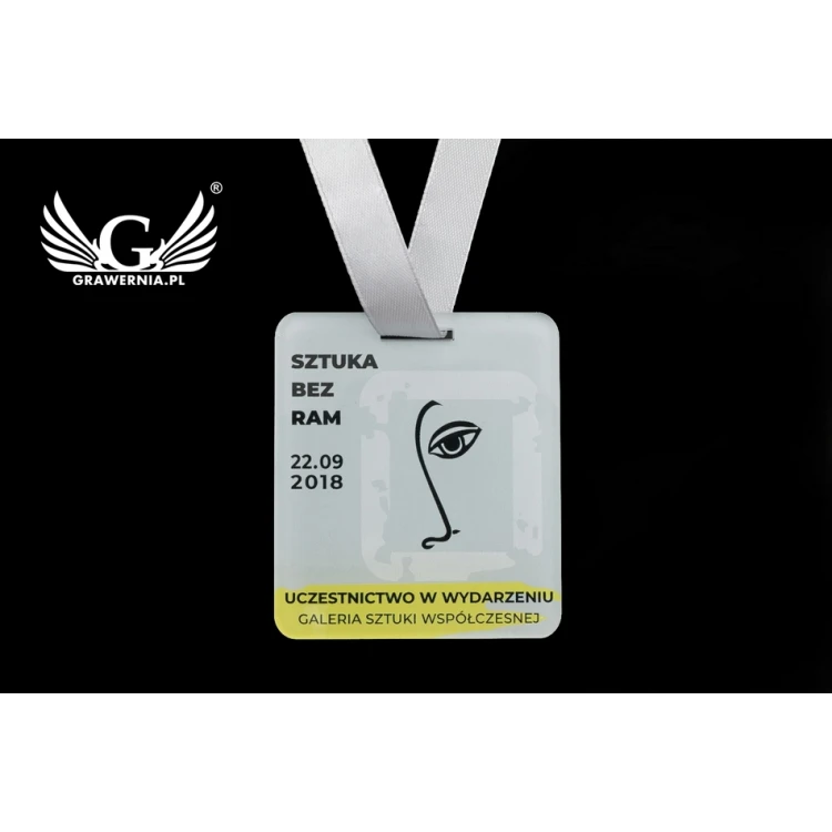 UV Print Acrylic Medal - Art - dimensions: 60x68mm - MGR071